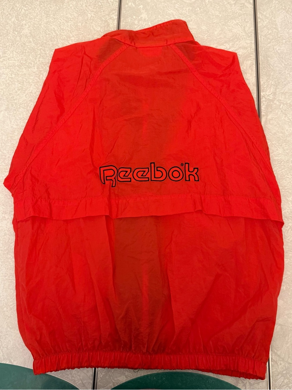 Vintage 90s Reebok Red Spellout Windbreaker Jacket Mesh Lined Mens XL